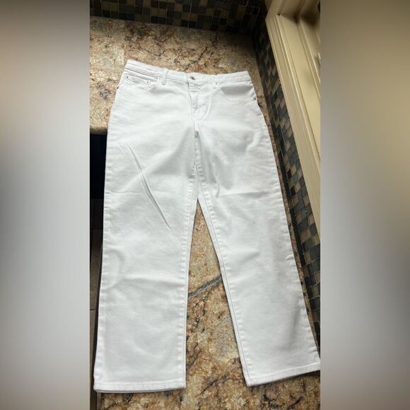 Ella Moss White High Waist Straight Jean - Picture 1 of 8